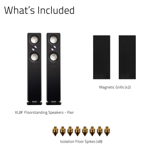 Fluance Reference High Performance 3-Way Floorstanding Loudspeakers with Down-firing 8" Subwoofers