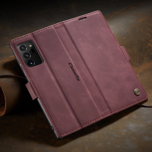 CaseMe rétro cuir sac à main étui Magnétique portefeuille carte couverture pour Samsung Galaxy Note S20