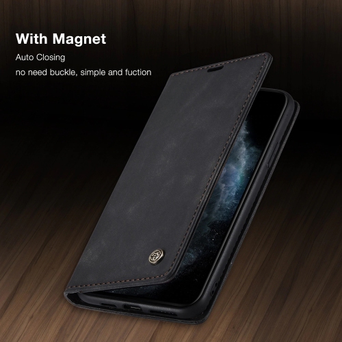 CaseMe Wallet Case Anti-Fall Retro Handmade Leather Magnetic Flip case Card Slot for Samsung S20 PLUS