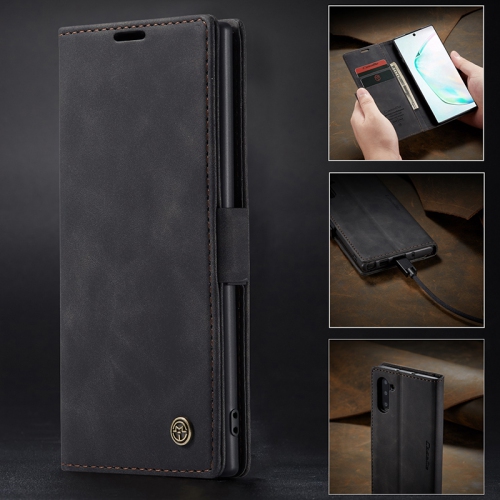 CaseMe Wallet Case Anti-Fall Retro Handmade Leather Magnetic Case Card Slot for Samsung Galaxy Note 10 PLUS