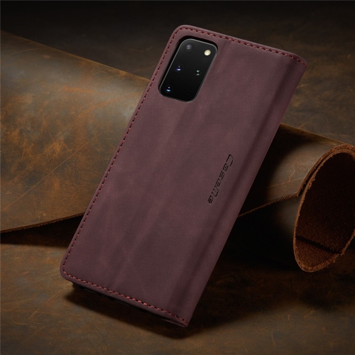 CaseMe Wallet Case Anti-Fall Retro Handmade Leather Magnetic Flip case Card Slot for Samsung S20 PLUS