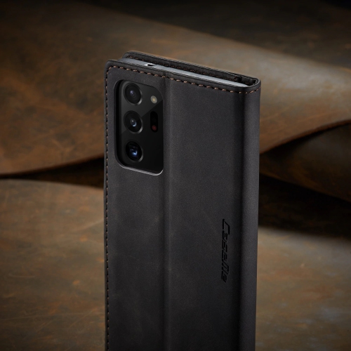 CaseMe Wallet Case Anti-Fall Retro Handmade Leather Magnetic Case Card Slot for Samsung Galaxy Note 20 ULTRA