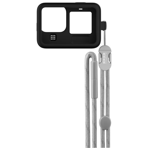Étui en silicone et cordon pour GoPro HERO11/10/9 Black - Noir