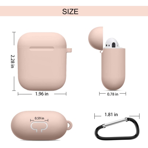 Airpod Case Premium Silicone Protective Cover Skin Compatible with AirPods 2 & 1