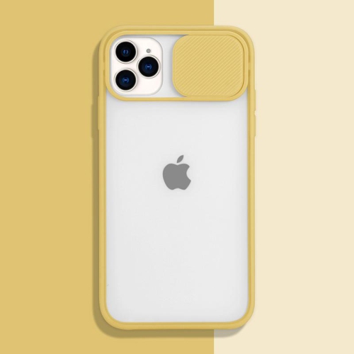 PANDACO Yellow Slide Clear Case for iPhone 11 Pro
