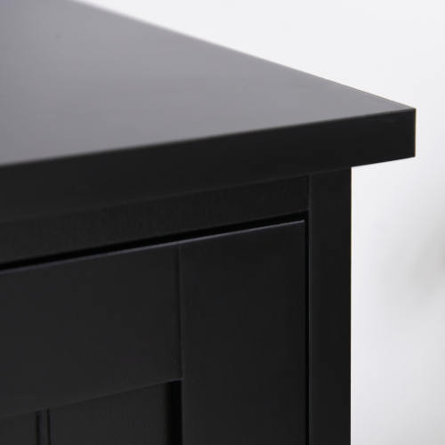 HOMCOM 48" Kitchen Pantry Cabinet, Freestanding Kitchen Storage Cabinet with Adjustable Shelves and Doors, Black