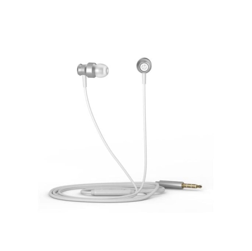 HP - In-Ear Stereo Headset with Volume Control and Microphone, Silver