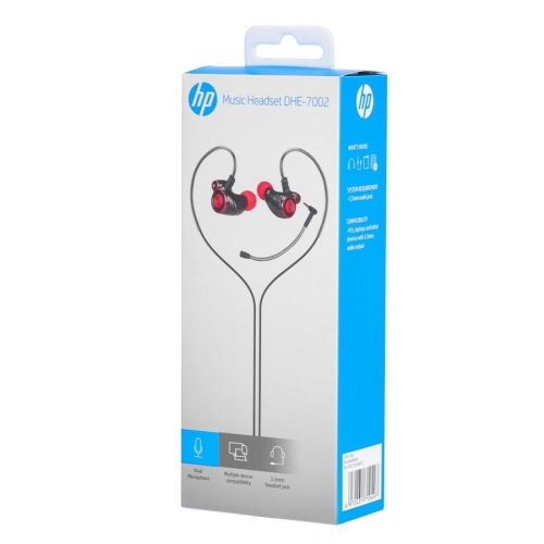 HP - In-Ear Stereo Gaming Headphones with Volume Control and Detachable Microphone, Black