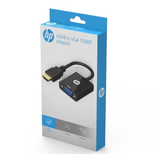 HP - HDMI Male to VGA Female Adapter, HD 1080P, Black | Best Buy