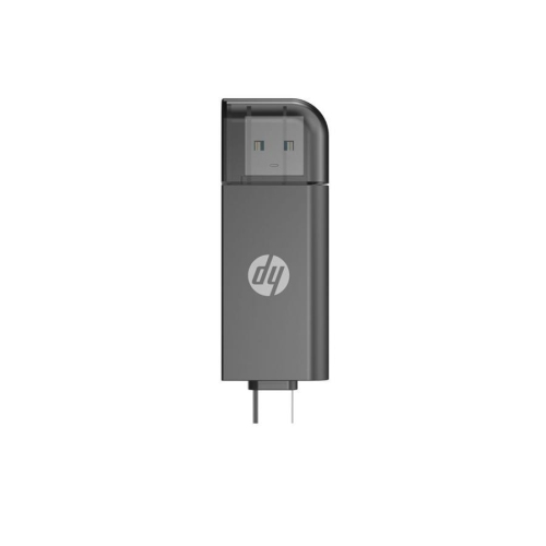 HP – Adaptateur USB A 3.1 vers USB C avec lecteur de cartes SD/TF, noir