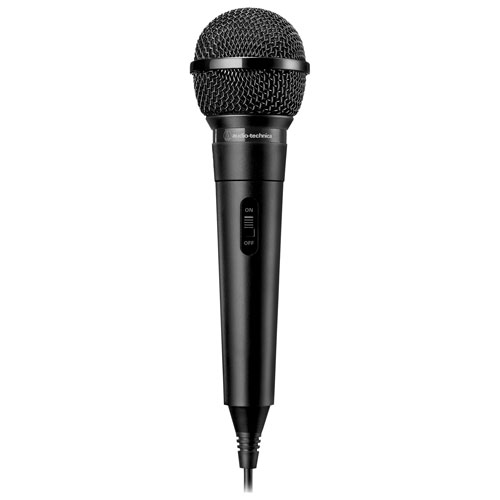 Microphone dynamique unidirectionnel fixe stéréo de 1/4 po d'Audio Technica - Noir