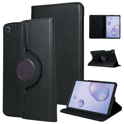 【CSmart】 360 Rotating PU Leather Stand Case Smart Cover for Samsung Galaxy TabA 8.4, T307, Black