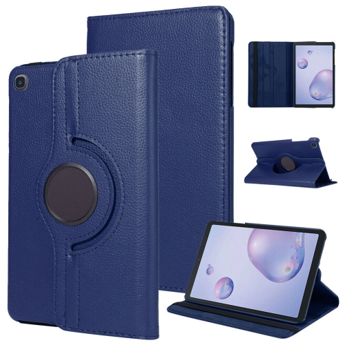 CSMART  【】 360 Rotating Pu Leather Stand Case Smart Cover for Samsung Galaxy Taba 8.4, T307 In Navy