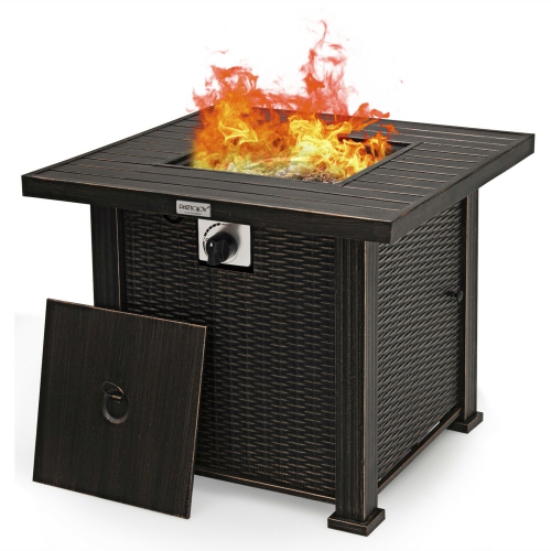 Gymax 30 Gas Fire Pit Table 50 000 Btu, Tabletop Propane Fire Pit Canada