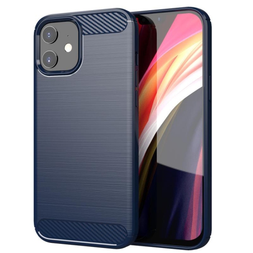 PANDACO Navy Brushed Metal Case for iPhone 12 Mini