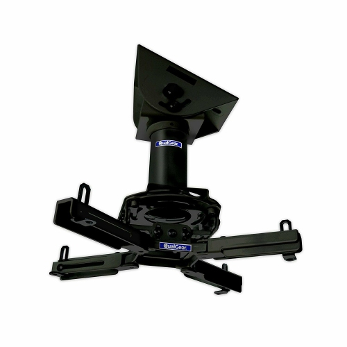 QualGear® Pro-AV QG-KIT-VA-3IN-B Projector Mounting Kit - Projector Mount, Vaulted Ceiling Adapter, and a 3 inch 1.5-Inch NPT Threaded Pipe in Black