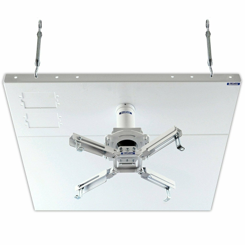 QualGear Pro-AV QG-KIT-S2-3IN-W Projector Mount Kit Accessory Suspended Ceiling 2'x2' Adapter, White