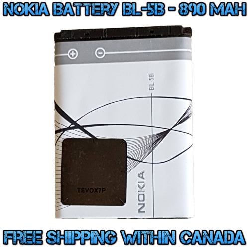 Batterie originale BL-5B de Nokia pour 5320 5300 6120c 5200 6021 7260 7360 N80 N83 N90