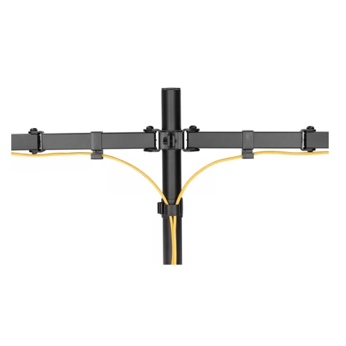 AMER Dual Monitor Desk Mount with C-Clamp | Heavy Duty Fully Adjustable Arms Holds 2 VESA Screens up to 32"
