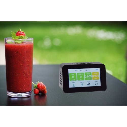 Stellate Smart Indoor Air Quality Monitor for HCHO/Formaldehyde, TVOC, PM1.0, PM2.5, AQI
