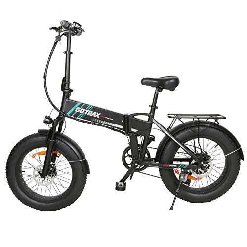 GOTRAX 20inch Folding Electric Bike Fat Tire with 48V 10Ah Removable Battery, 350W Powerful Motor up to 20mph,Shimano Professional 7 speed Gear, Pre-