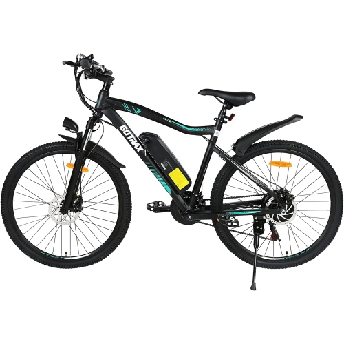 GOTRAX  Ebe3 27.5In Electric Bike 48V 10Ah Removable Lithium-Ion Battery, 500W Powerful Motor, Shimano Professional 21 Speed Gears, Alloy Frame City Ebike Adult Bicycle - Black