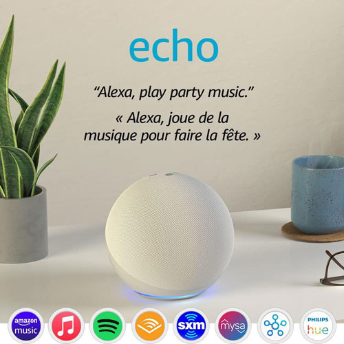 Concentrateur de maison intelligente Amazon Echo avec Alexa - Blanc glacier