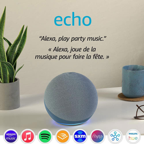 Concentrateur de maison intelligente Amazon Echo avec Alexa - Bleu crépuscule