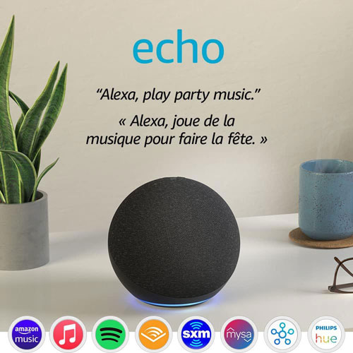 Concentrateur de maison intelligente Amazon Echo avec Alexa - Anthracite