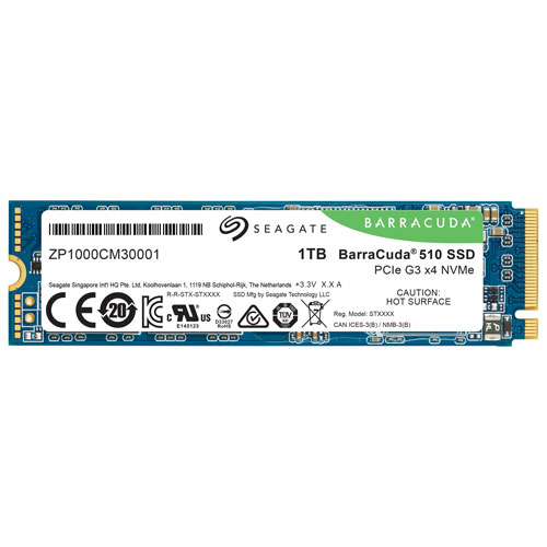 Seagate BarraCuda 510 1TB NVMe PCI-e Internal Solid State Drive