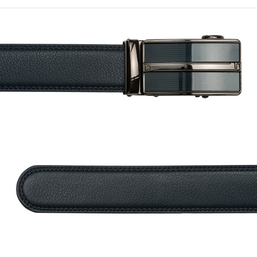 CHAMPS Leather Automatic and Adjustable Belt, Navy