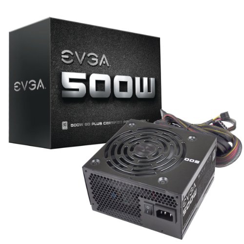 EVGA 100-W1-0500-KR 500 W1, 80+ White 500W, 3 Year Warranty, Power Supply 100-W1-0500-KR