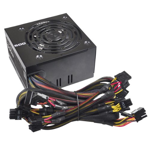EVGA 100-W1-0500-KR 500 W1, 80+ White 500W, 3 Year Warranty, Power Supply 100-W1-0500-KR