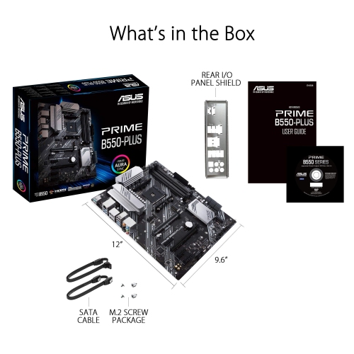 ASUS Prime B550-Plus ATX Motherboard – AMD Ryzen, PCIe 4.0, DDR4 Memory
