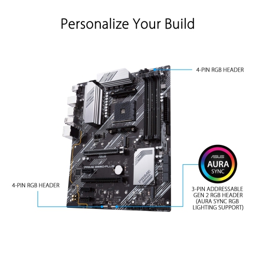 ASUS Prime B550-Plus ATX Motherboard – AMD Ryzen, PCIe 4.0, DDR4 Memory