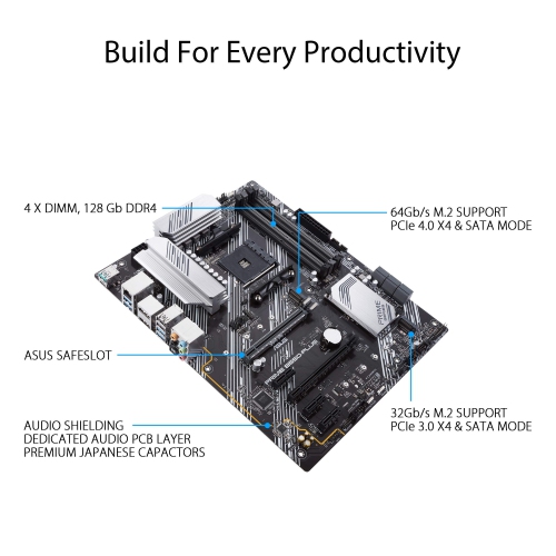 ASUS Prime B550-Plus ATX Motherboard – AMD Ryzen, PCIe 4.0, DDR4 Memory