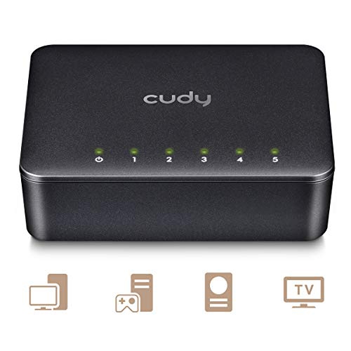 Cudy GS105D 5-Port Gigabit Ethernet Unmanaged Switch - Desktop, Fanless, Plug and Play