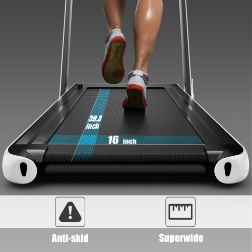 SuperFit 2.25HP 2 in 1 Folding Treadmill W/ APP Control Speaker Remote Control