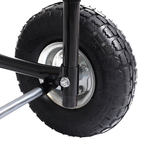 Costway Firewood Log Carrier Rack Fireplace Wood Mover Caddy Dolly Cart w/ Wheel Outdoor