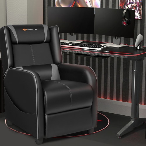 Goplus Massage Gaming Recliner Chair Single Living Room Sofa Home Theater Seat
