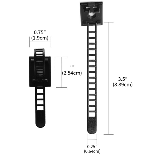AnthroDesk Self-Adhesive Reusable Cable Management Ties