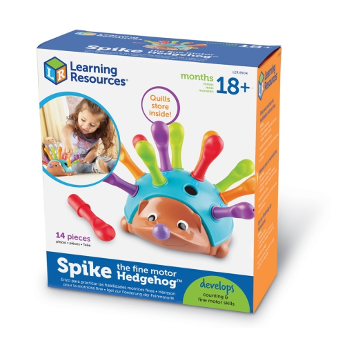 LEARNING RESOURCES  Spike The Fine Motor Hedgehog, Sensory, Fine Motor Toy, Easter Basket Toy, Ages 18 Months+