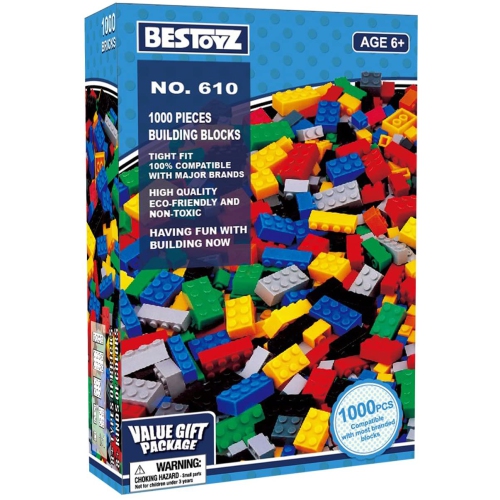 BESTOYZ  1000 PC Building Bricks, Bulk Blocks Toy