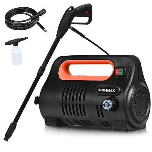 Costway 1800PSI Portable Electric High Pressure Washer 1.96GPM 1800W W/ Hose  Reel