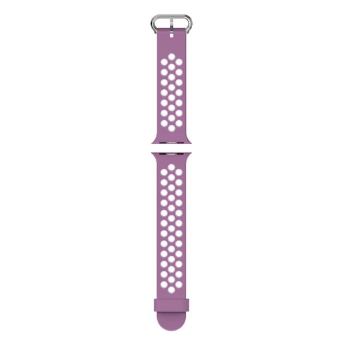 StrapsCo Perforated Rubber Strap for Apple Watch - Short-Medium - 38mm - Light Purple & Light Pink