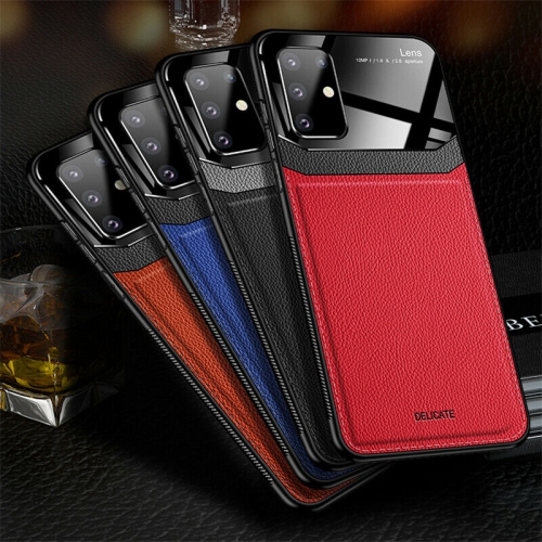 Étui en Cuir de PU Anti Choc Coque Mat Ultra Fine Slim Dure Etui de Protection Pour Samsung Galaxy Note 20