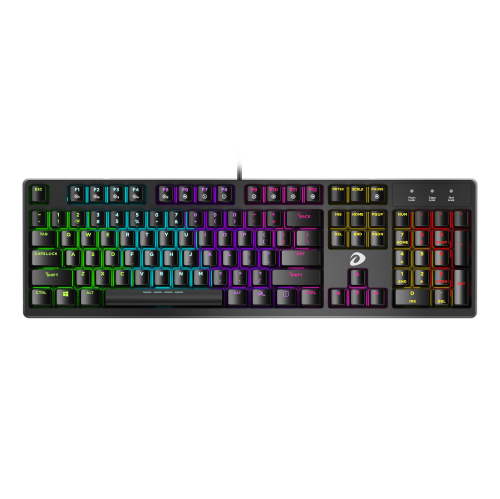 UNIWAY Dareu Mechanical Gaming Keyboard Wired Rainbow RGB Backlit 104-Key Equipped With Mechanical D-Switch That Can Hold Up Until 50 Million Clicks