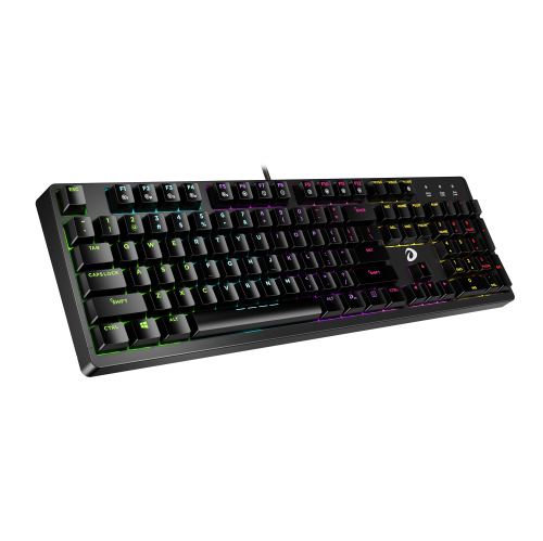 Dareu Mechanical Gaming Keyboard Wired Rainbow RGB Backlit 104-Key equipped with Mechanical D-Switch that can hold up until 50 Million Clicks