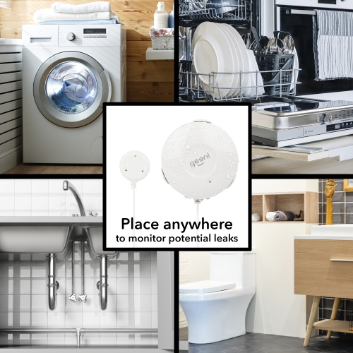 Geeni Smart Wi-Fi Water and Flood Sensor - White