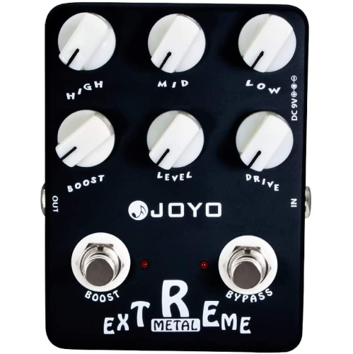 JOYO Extreme Metal Distortion Pedal with 3 Band EQ and Low-Mid-High-Freq knobs for Electric Guitar Effect